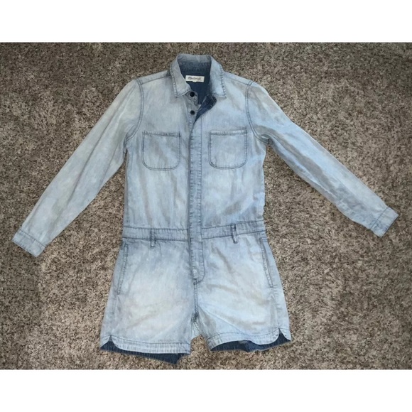 Madewell Chambray Romper, XS - Picture 1 of 6